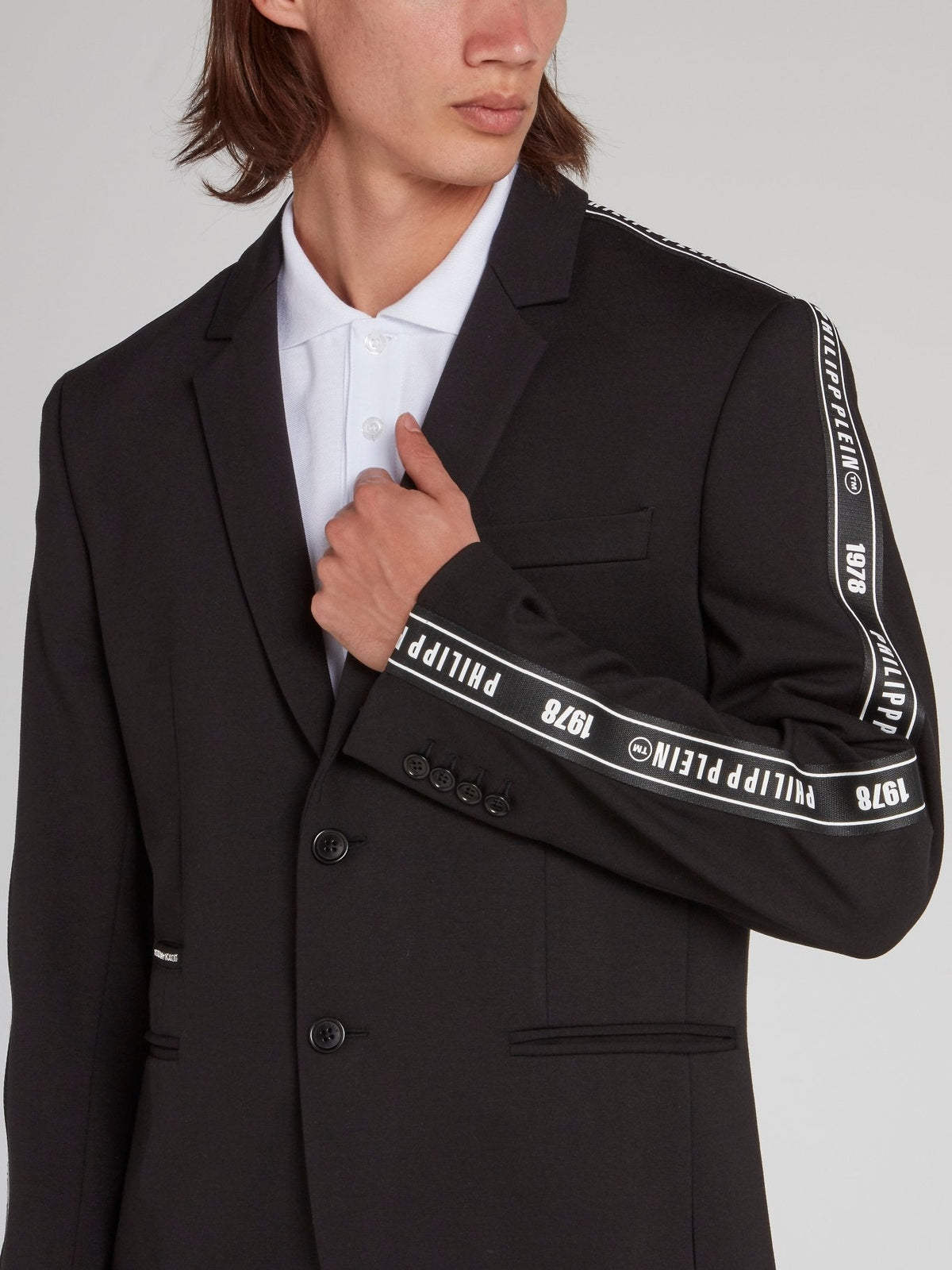 Logo Tape Two-Button Blazer