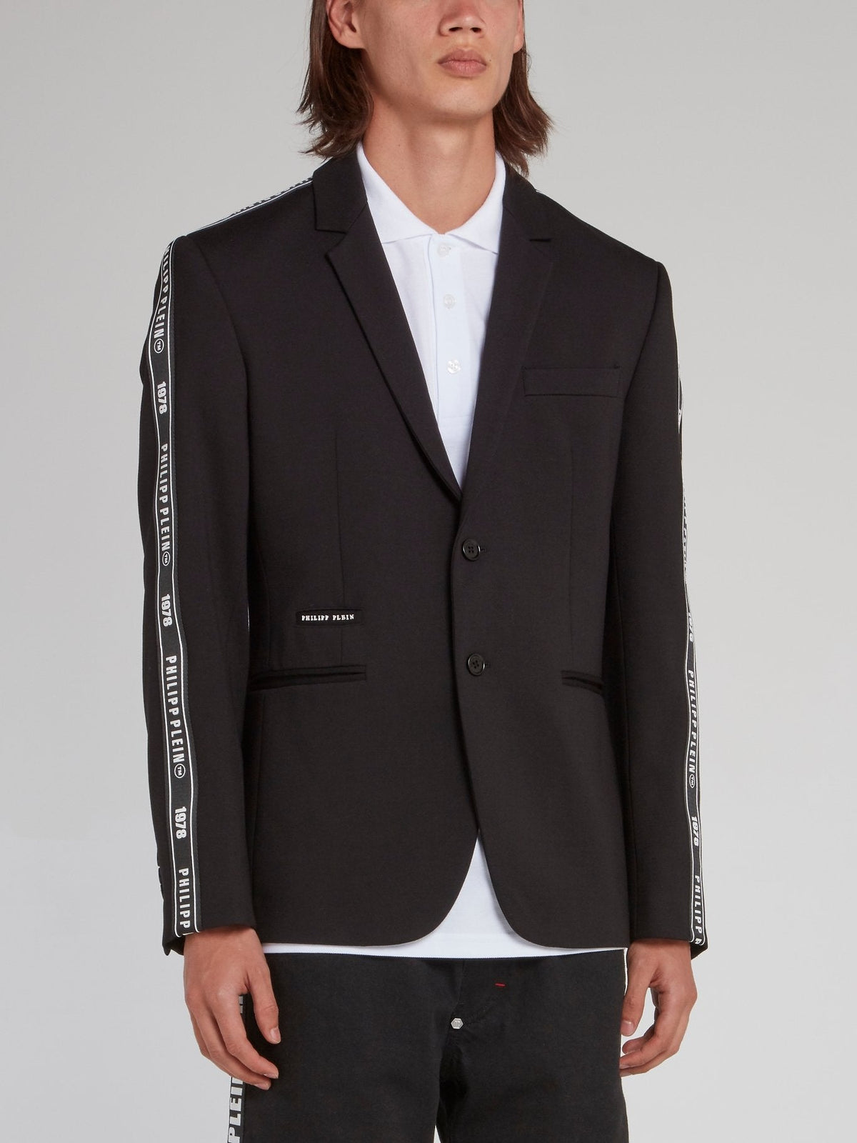 Logo Tape Two-Button Blazer