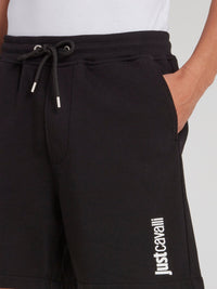 Black Logo Active Shorts