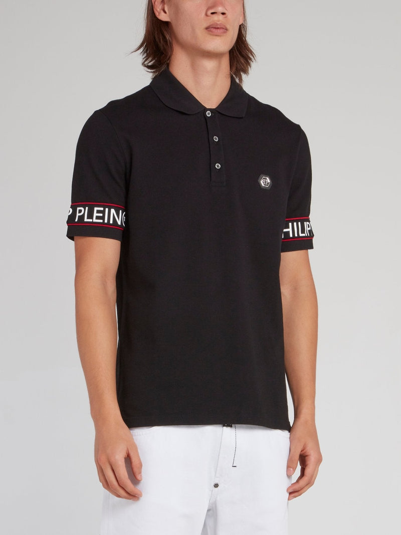 Black Logo Edge Polo Shirt