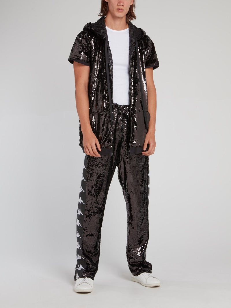 Kappa Black Sequin Pants