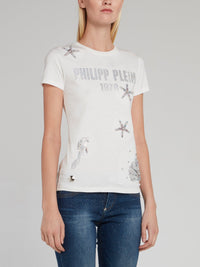 PP1978 White Studded Ocean T-Shirt