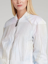 Fringe Detail Rainbow Jacket