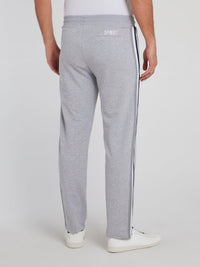 Grey Side Stripe Active Fleece Pants