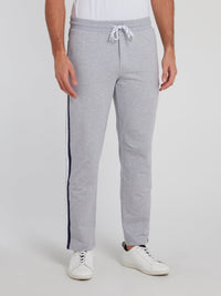 Grey Side Stripe Active Fleece Pants