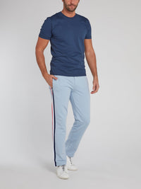 Blue Side Stripe Active Fleece Pants