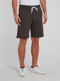 Dark Grey Statement Active Shorts