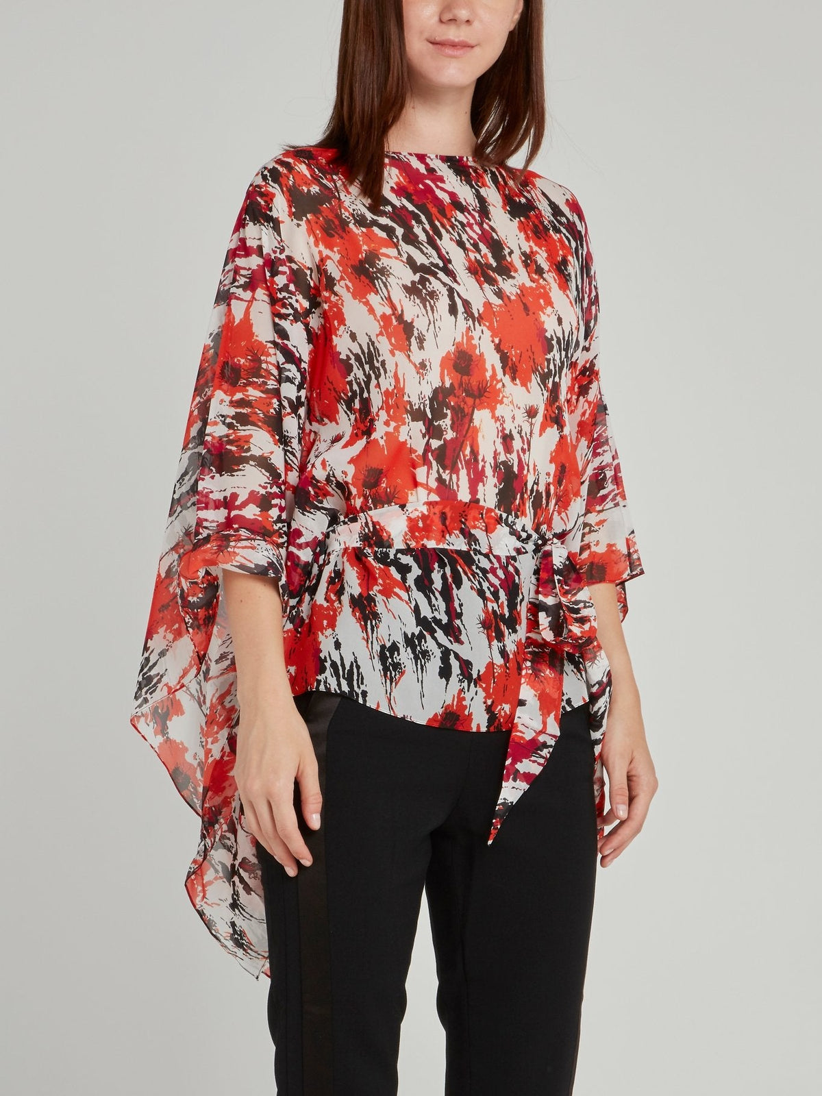 Floral Splatter Silk Kaftan