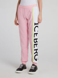 Pink Side Logo Active Pants