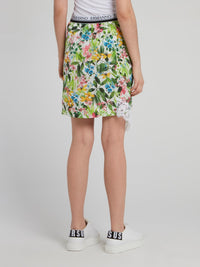 Logo Waistband Asymmetric Skirt