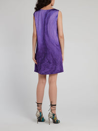 Purple Python Shift Mini Dress