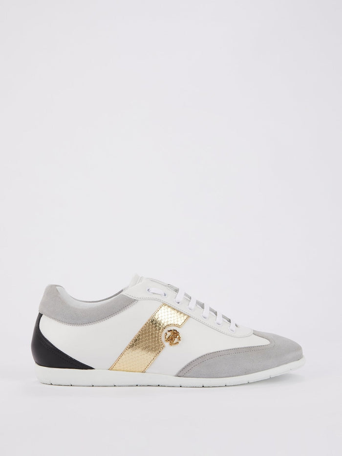 Colour Block Snake Panel Sneakers