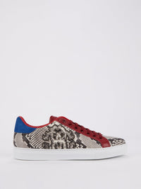 Colour Block Python Effect Sneakers