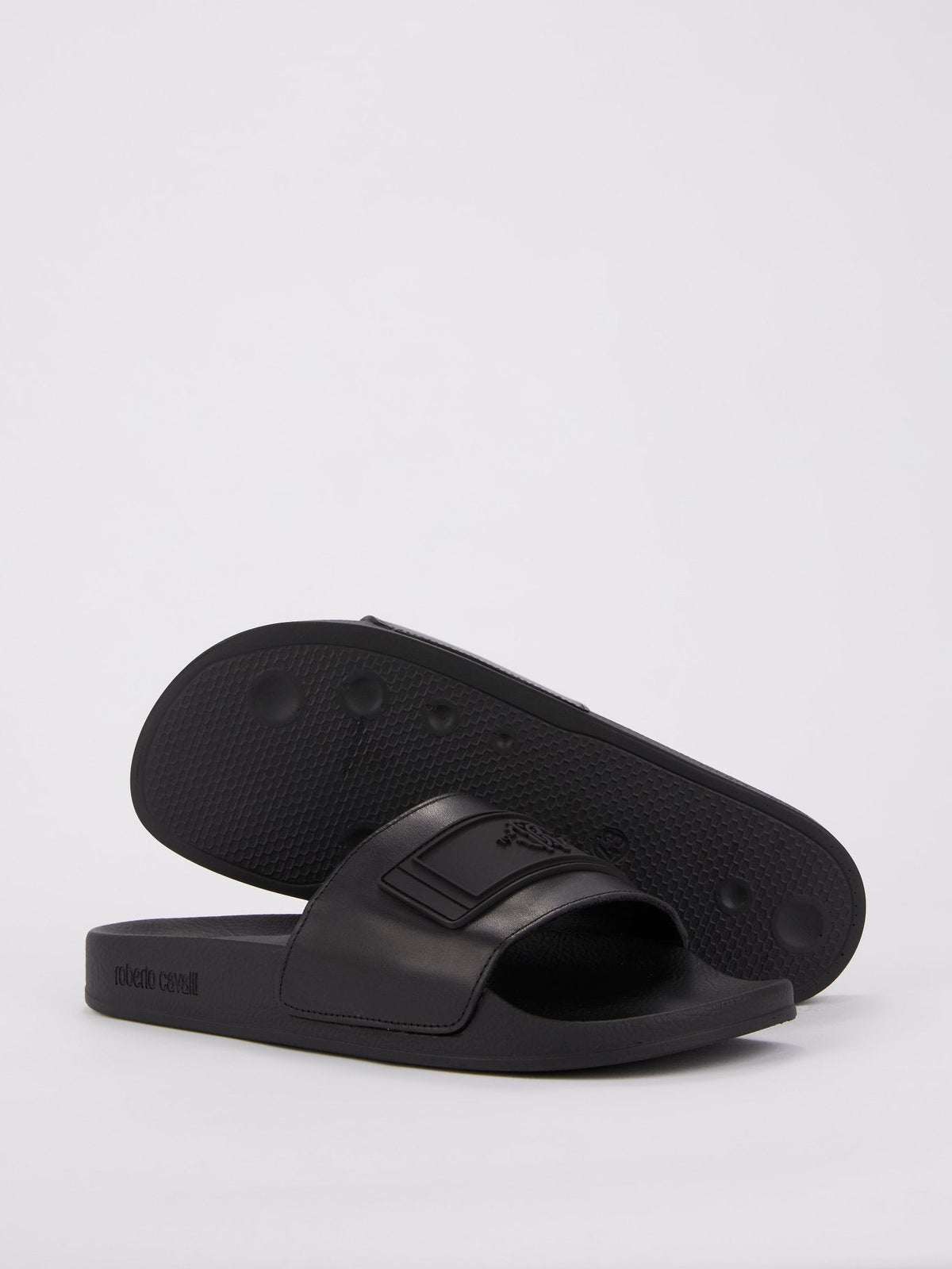 Black Logo Patch Slides