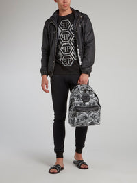 Black Dollar Skull Backpack