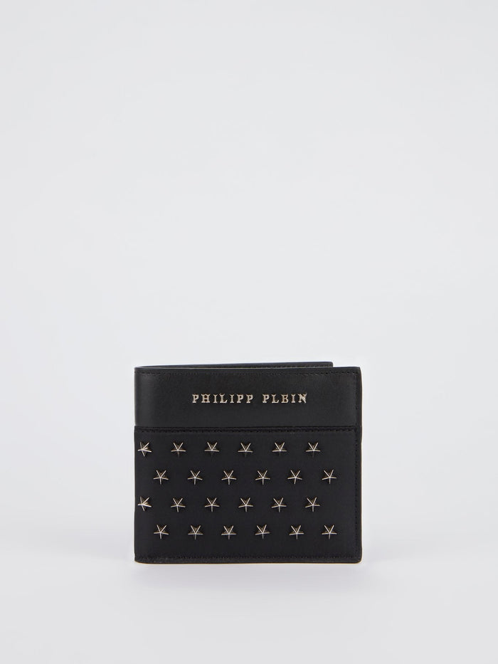 Black Star Studded French Wallet