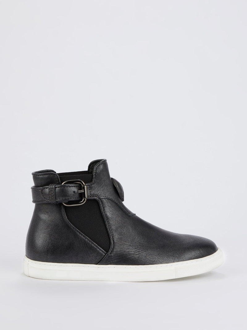 Black Belted High Top Sneakers