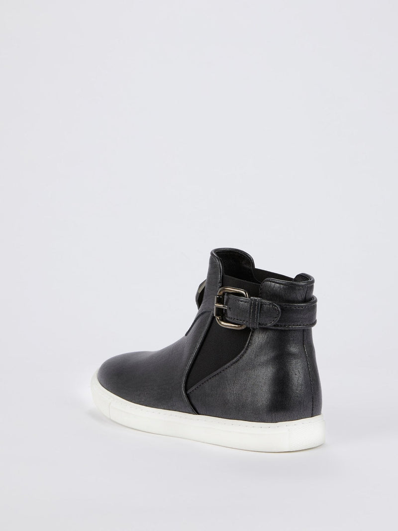 Black Belted High Top Sneakers