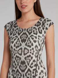 Leopard Print Trumpet Mini Dress