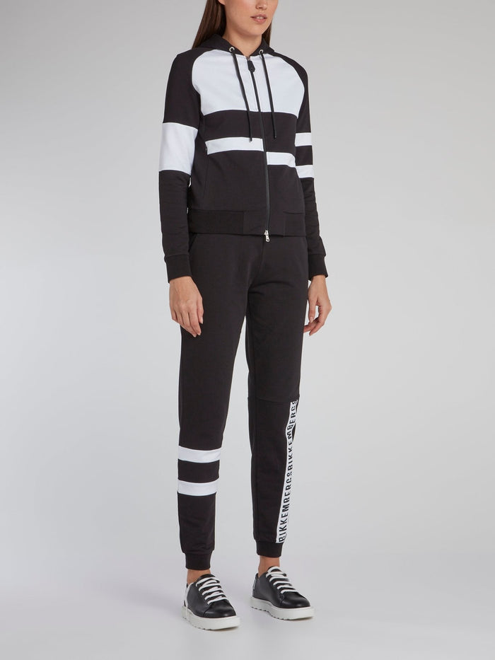 Black Stripe Panel Active Suit