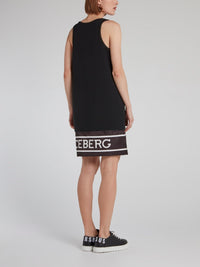 Black Logo Hem Tank Dress