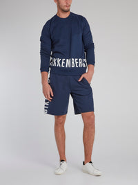 Navy Side Logo Sweatshorts