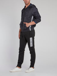 Black Panelled Active Pants