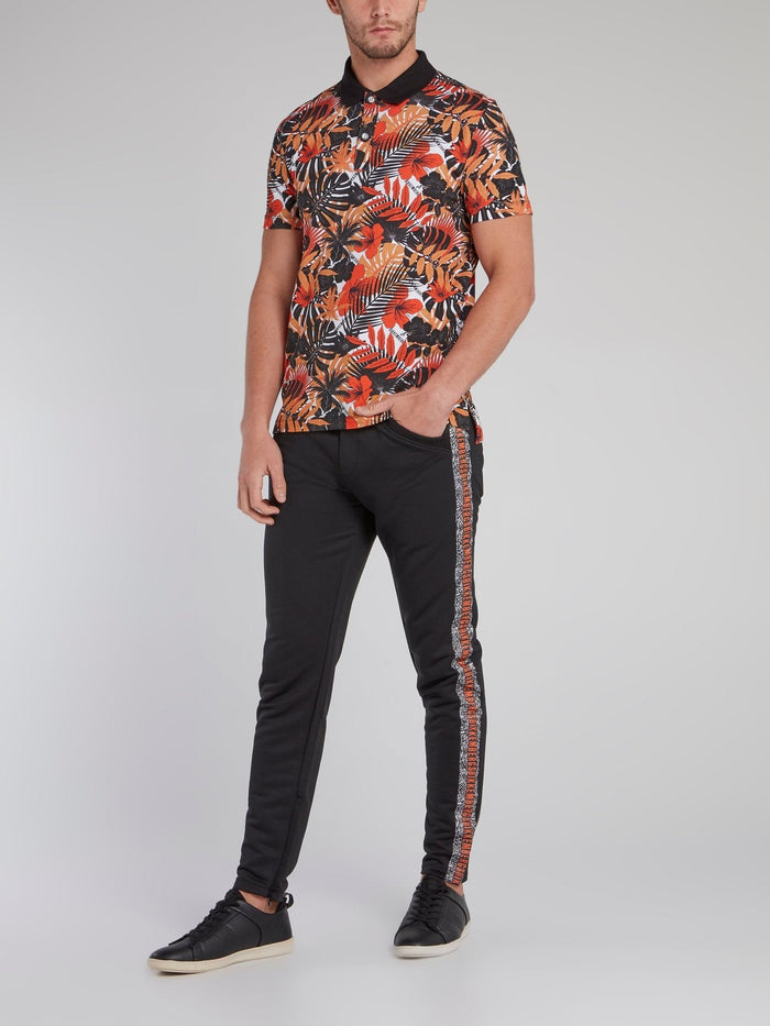 Tropical Print Polo Shirt