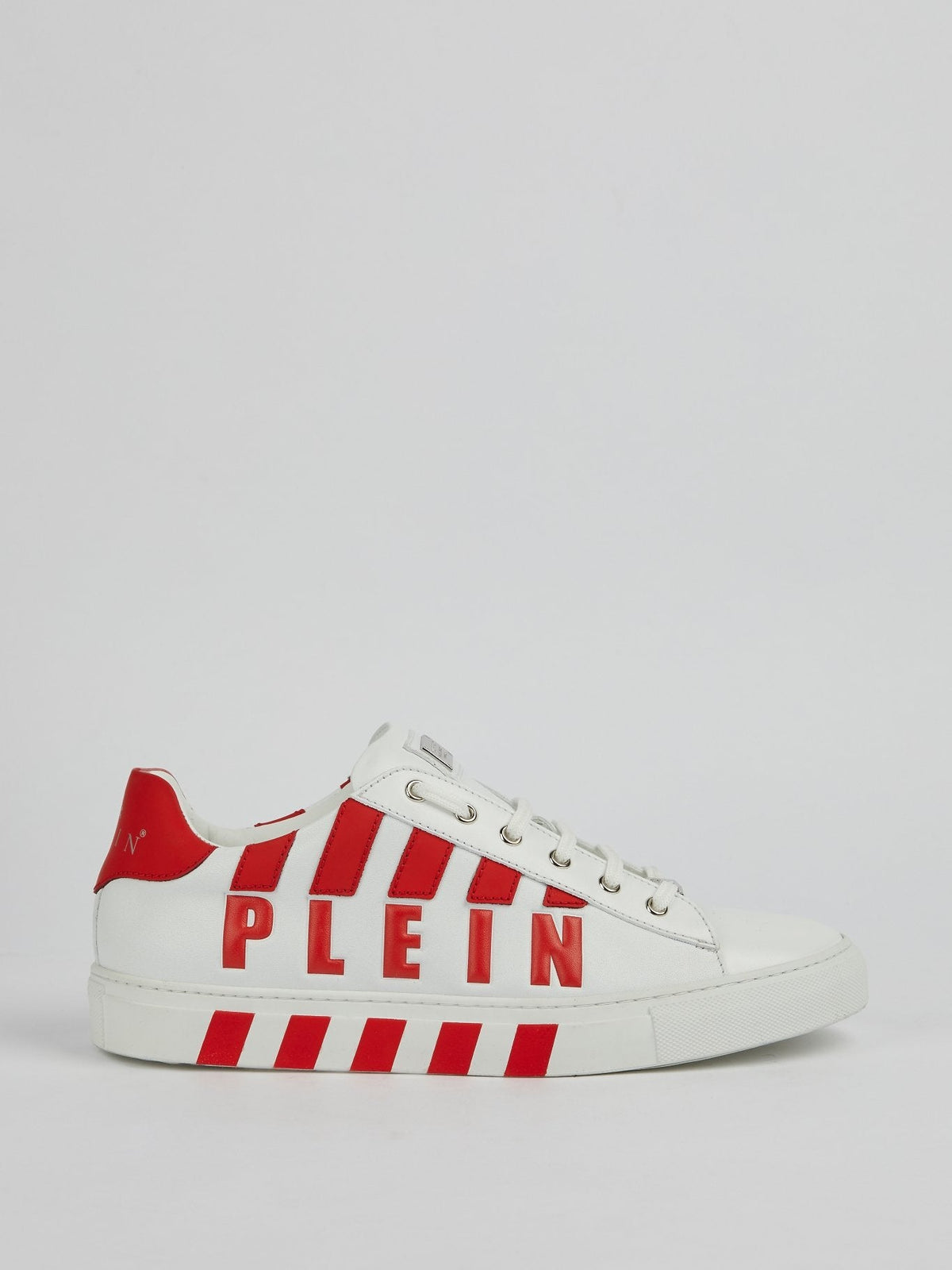 White Lace Up Logo Sneakers