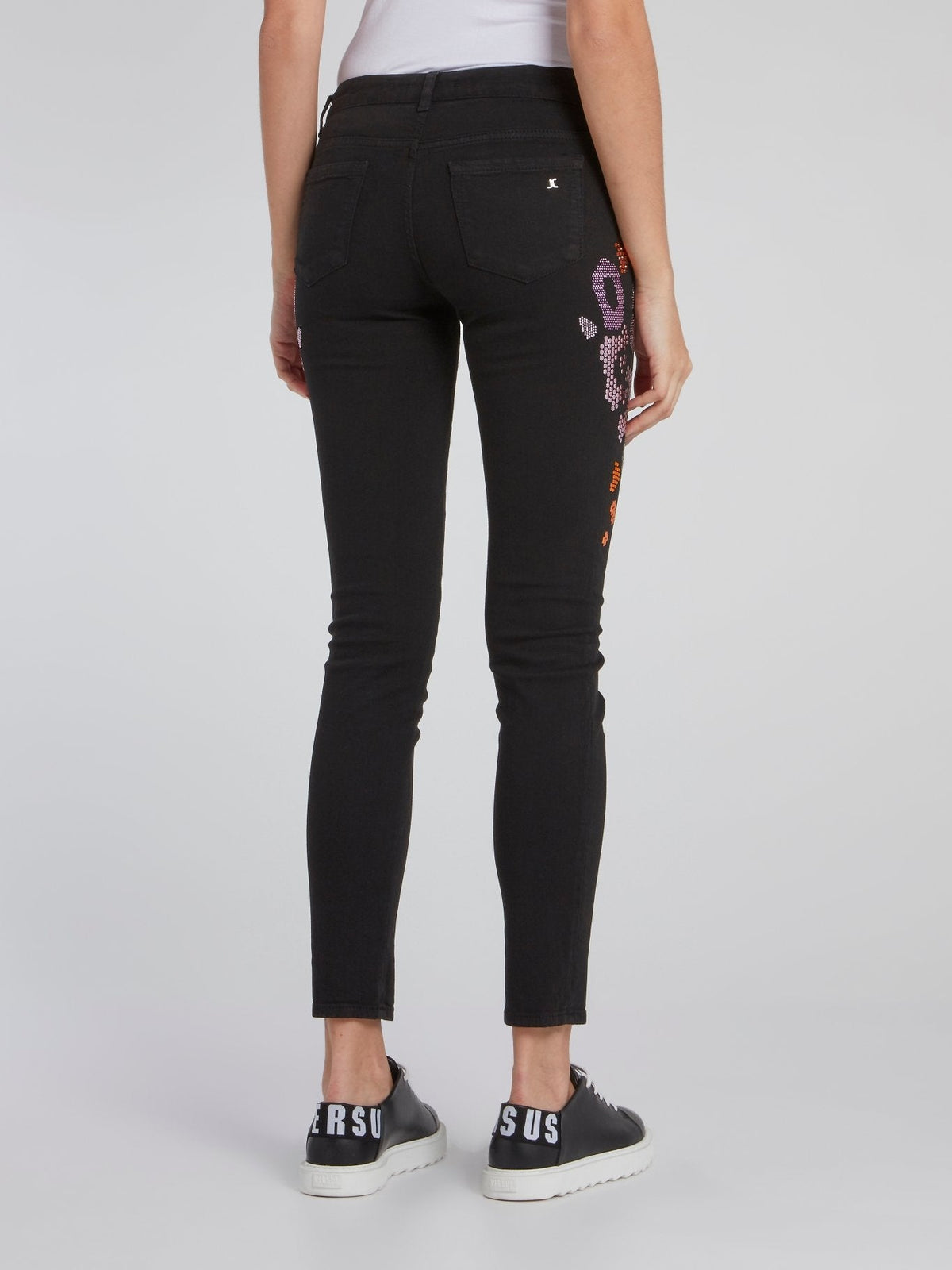 Black Leopard Multi-Stud Jeans