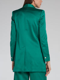 Green Sequin Leopard Viscose Coat