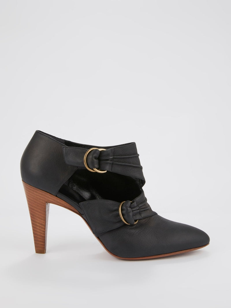 Black Multi-Strap Ankle Boots