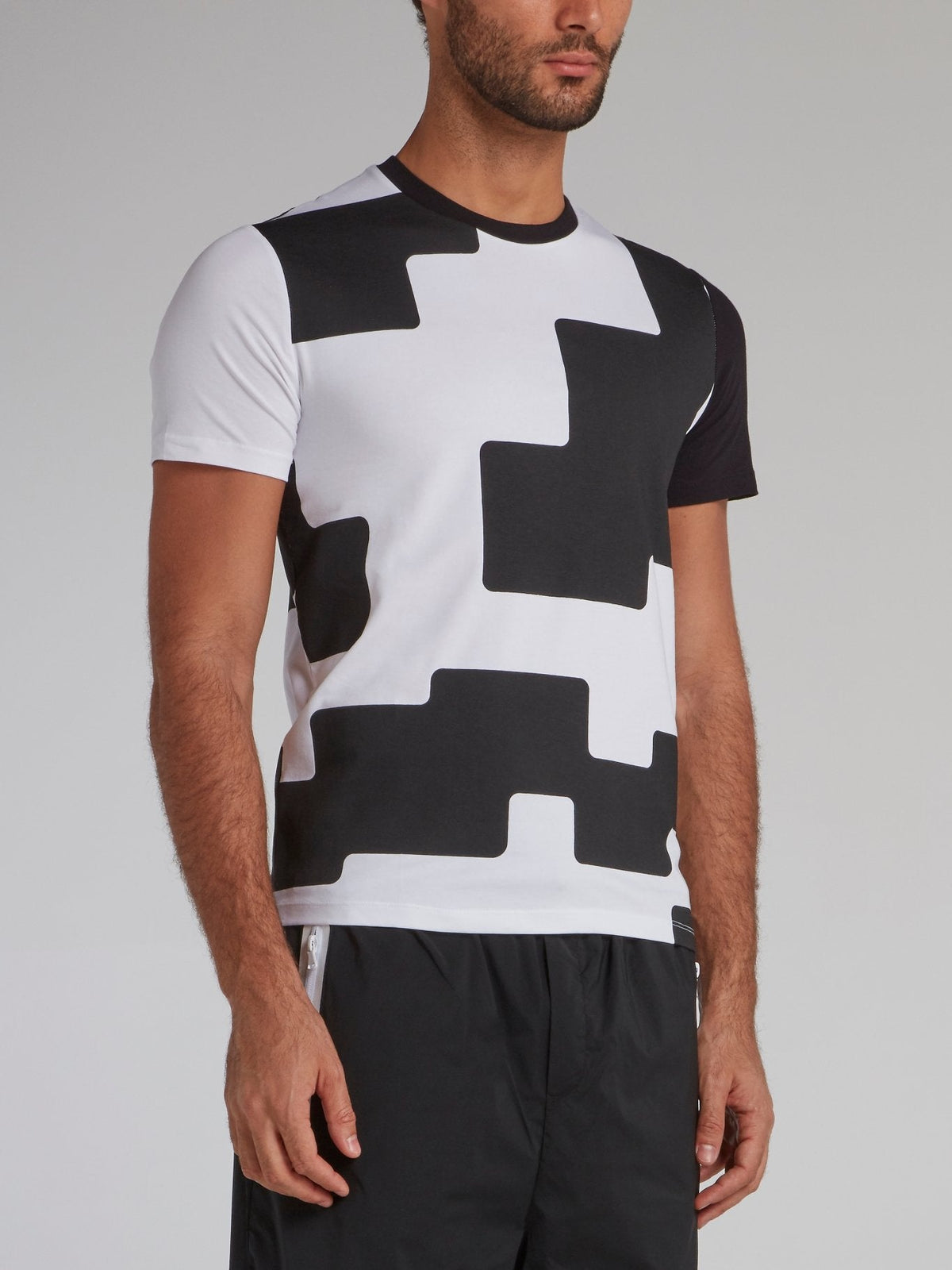 Two Tone Geometric T-Shirt