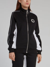 Black Contrast High Neck Active Jacket