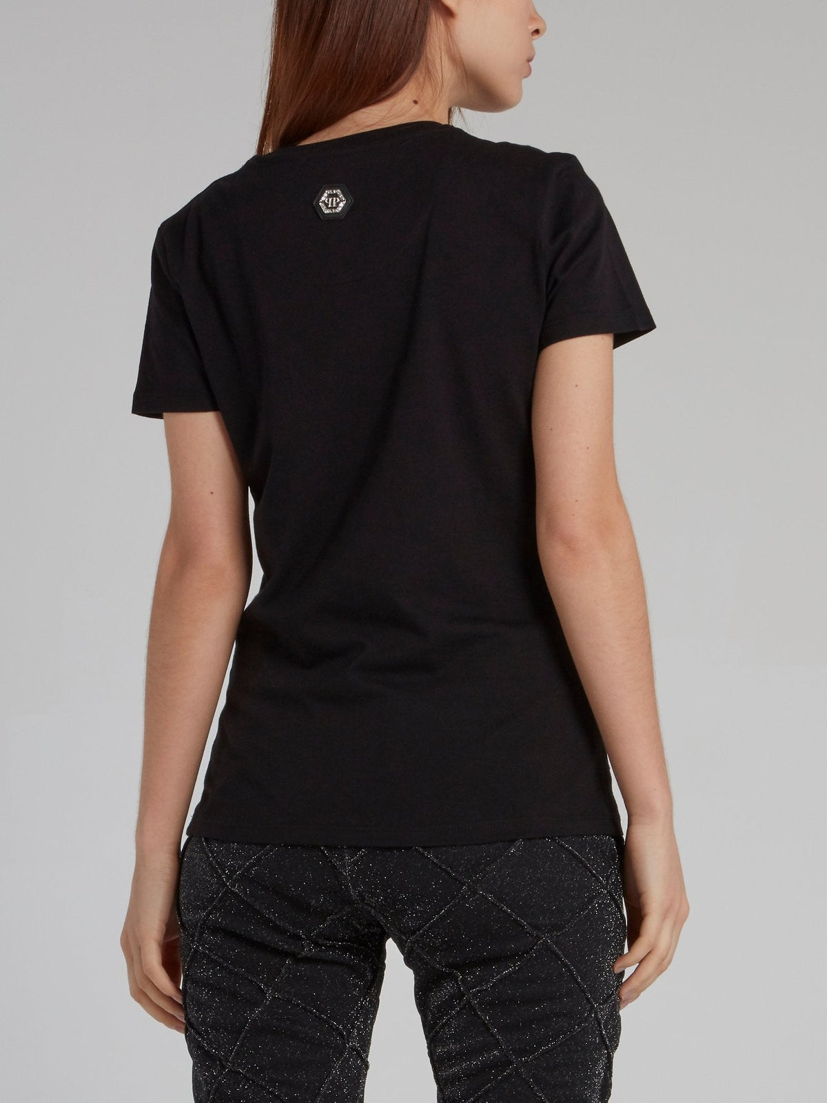 Black Crystal Multi-Stud Monogram T-Shirt