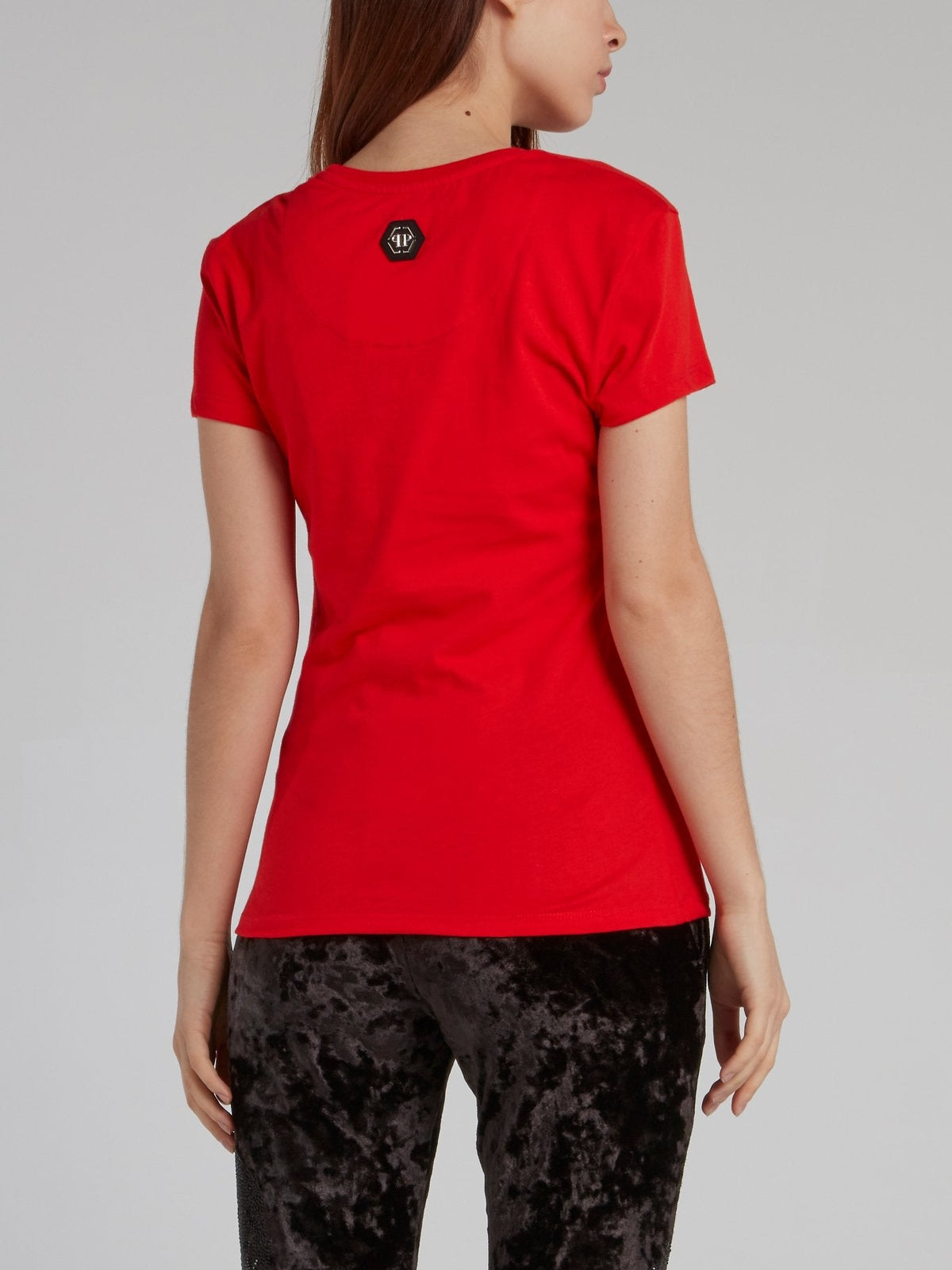 Red Statement Fitted T-Shirt