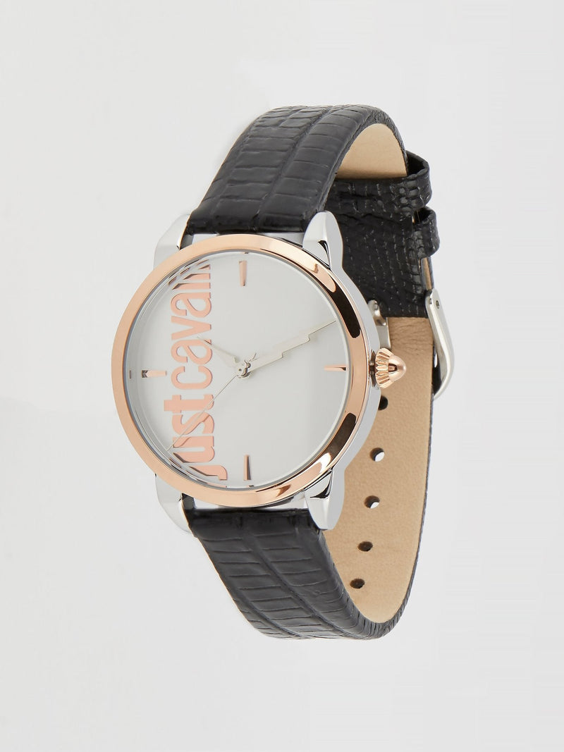 Tenue Black Leather Strap Watch