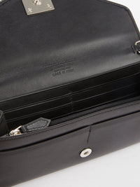 Black Leather Clutch Bag