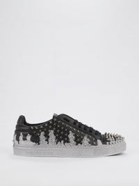 Start Studded Glitter Grey Sneakers