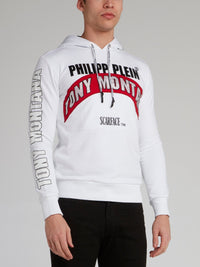 Scarface White Studded Sweatshirt