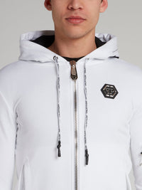 Scarface White Studded Sweat Jacket