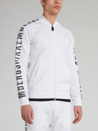 White Logo Sleeve Track Jacket