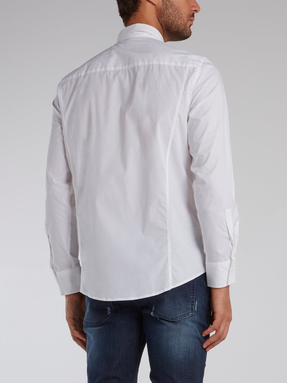 White Monogram Appliqu��d Shirt