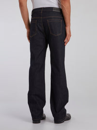 Navy Denim Baggy Pants