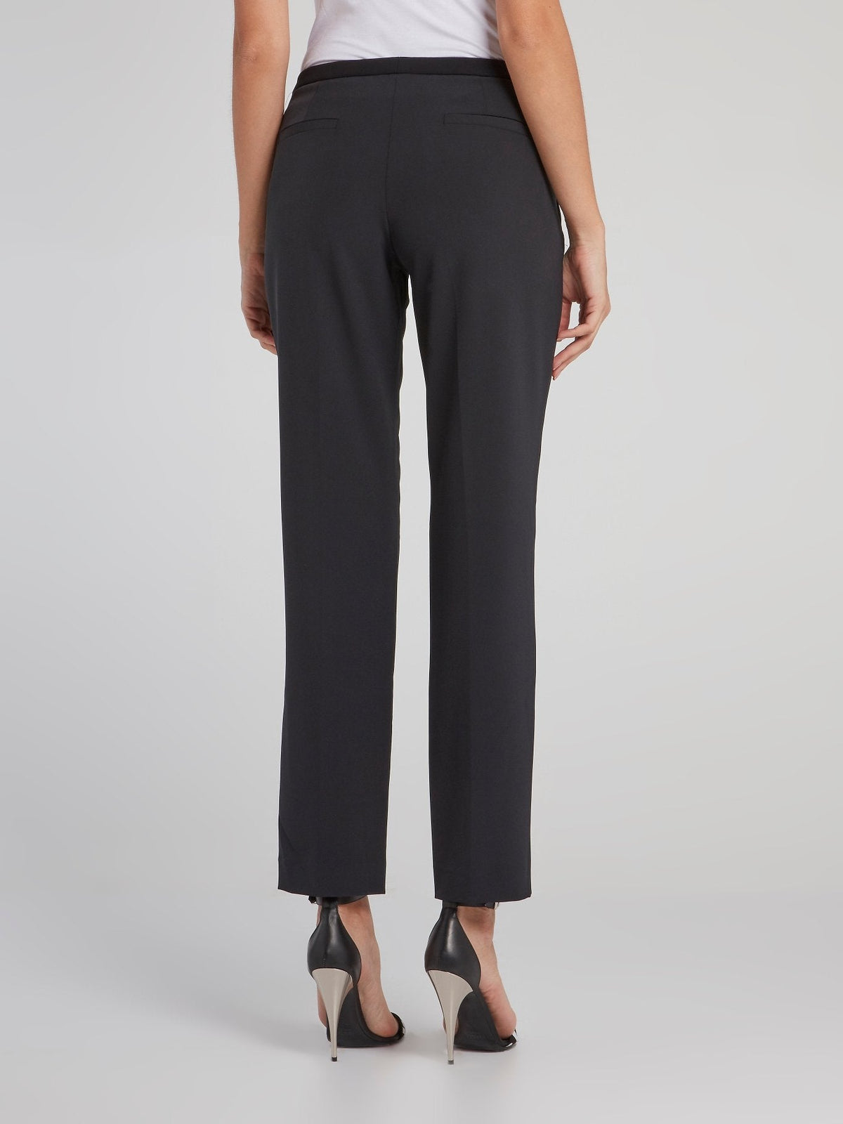 Black Straight Leg Suit Pants