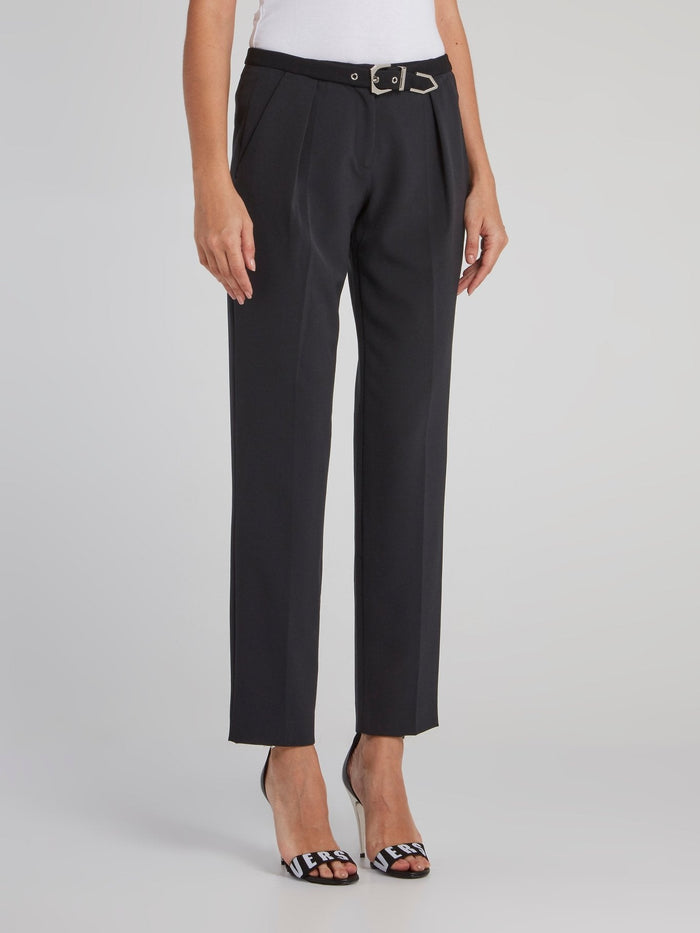 Black Straight Leg Suit Pants