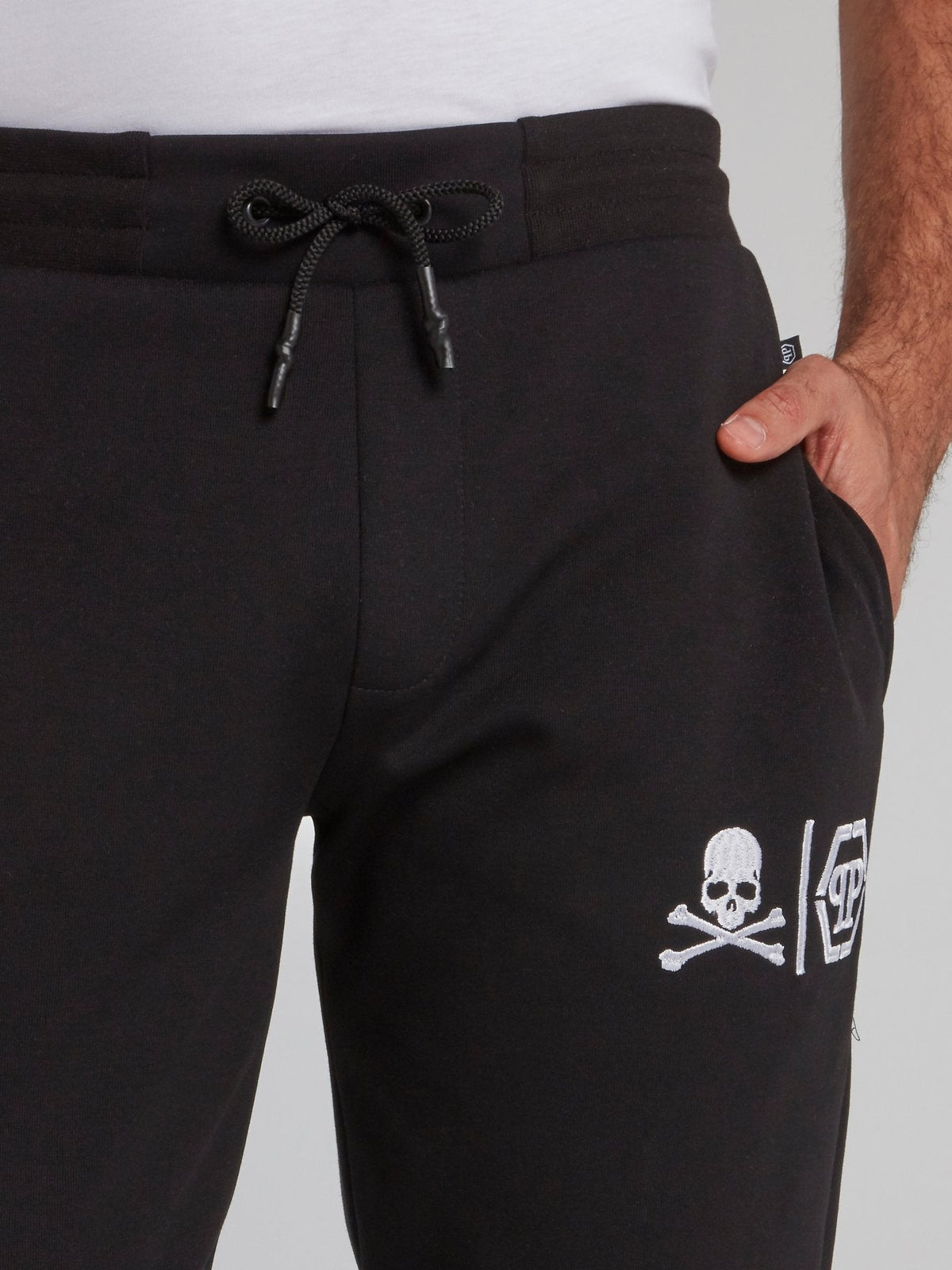 Black Monogram Skull Jogging Trousers