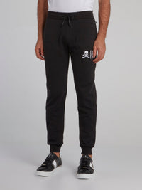 Black Monogram Skull Jogging Trousers