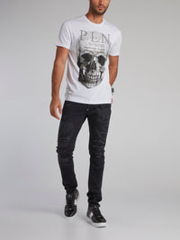 Black Tattered Slim Fit Jeans