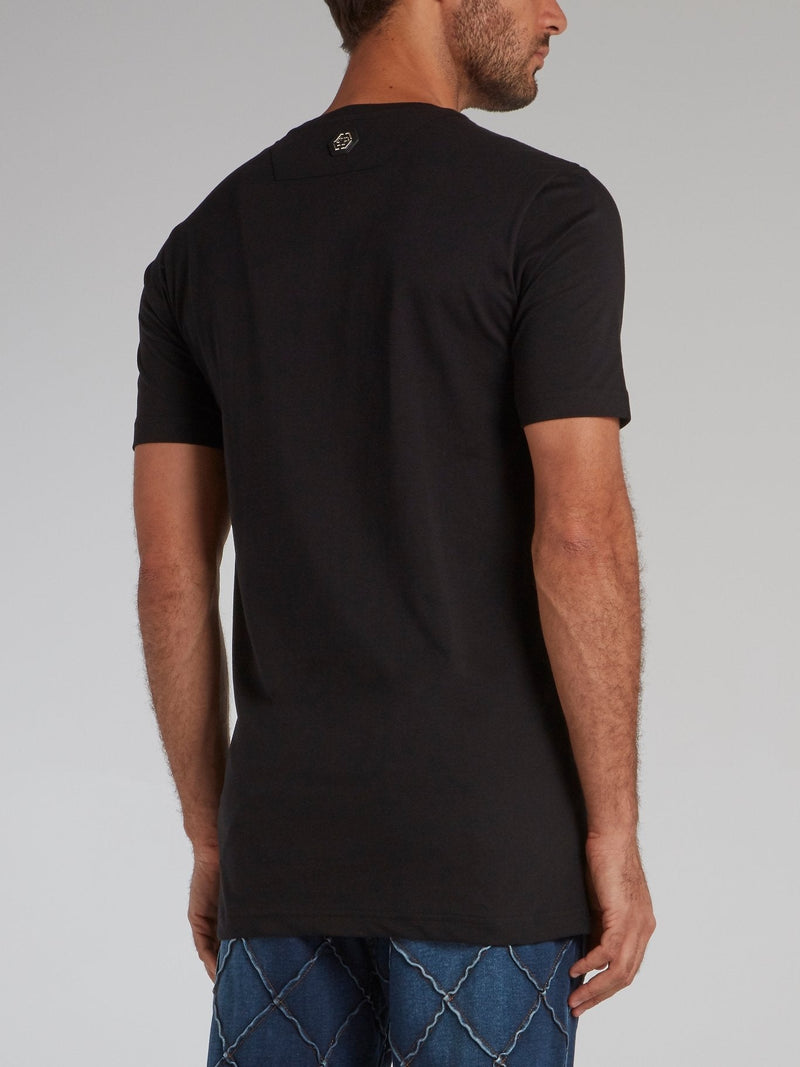 Black Statement Crewneck T-Shirt